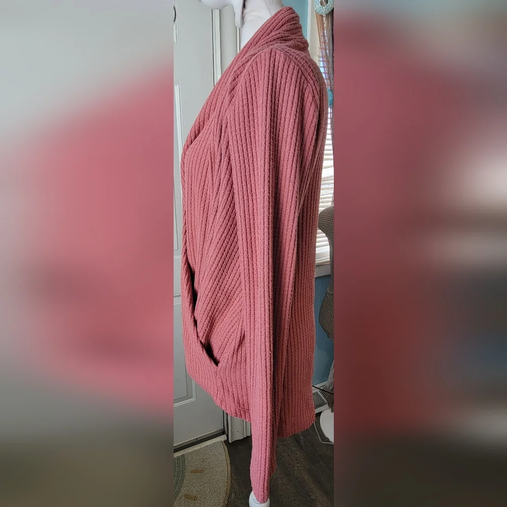 Akemi + Kin Anthropologie Woodruff Waffle Knit Wrap  Long-sleeved Top Womens S - Picture 3 of 12
